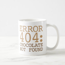 Inte-funnen choklad för fel 404 kaffemugg