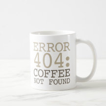 Inte-funnit kaffe för fel 404