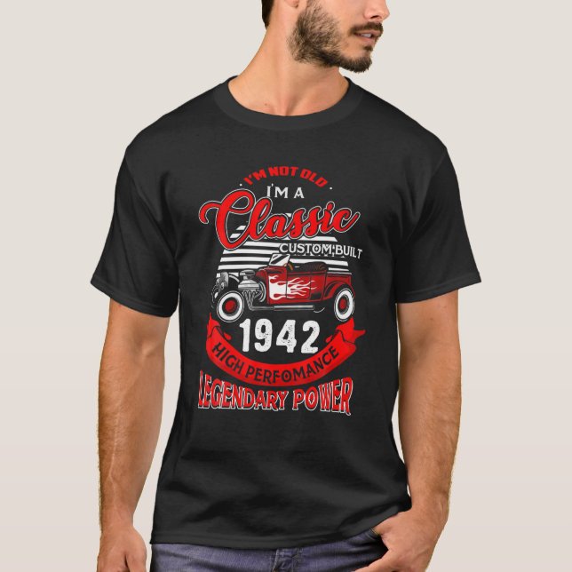 Inte gammal är jag klassisk 1942 80th Birthday Gif T Shirt (Framsida)