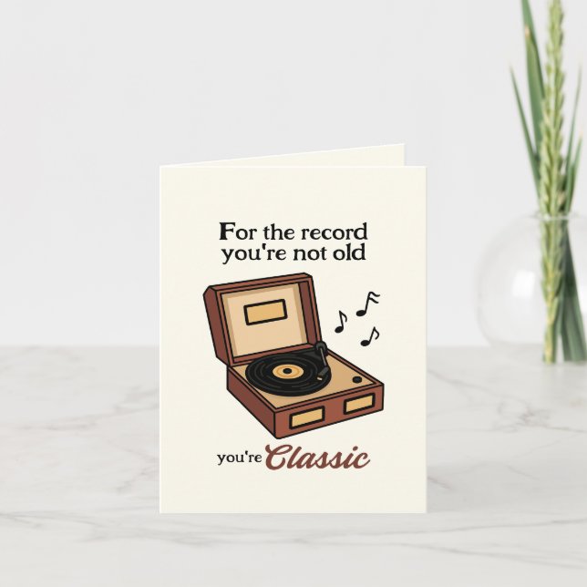 Inte gammal, bara klassisk musiklåda kort (Framsida)