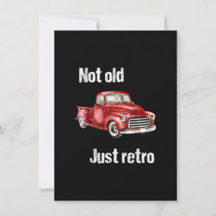 Inte gammal, bara retro kul Vintage röd pickup las Inbjudningar