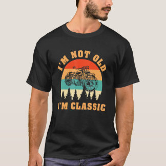 Inte gammal utan klassisk Vintage gammal Motocycle T Shirt