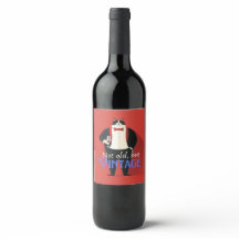 Inte gammal utan Vintage Vin-etikett