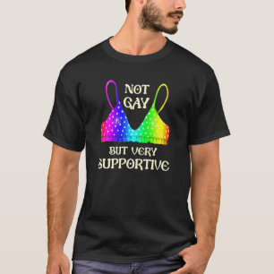 Inte Gay, men mycket stödjande Gay LGBT-Pride Roli T Shirt