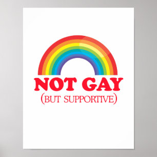 INTE GAY, men stödjande Poster