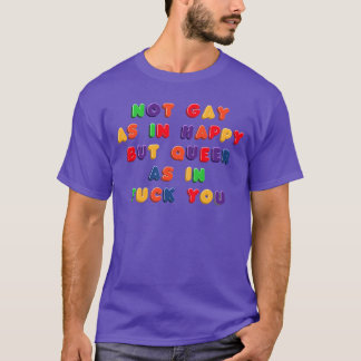 Inte gay som i glad i kylskåpsmagneter rolig t shirt
