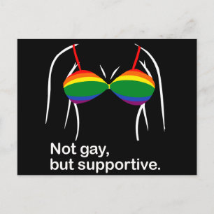 Inte gay utan stödjande bra.png vykort