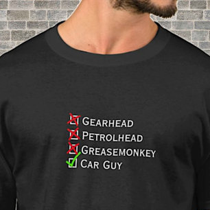 Inte Gearhead Petrolhead Greasemonkey Tick Car Guy T Shirt