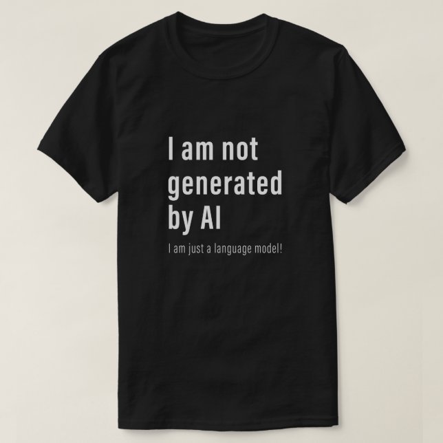 Inte genererat av AI T-Shirt (Design framsida)
