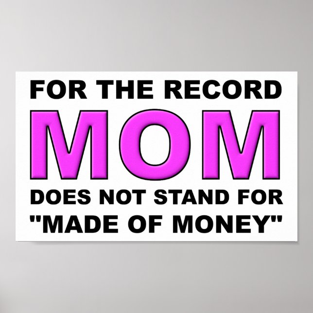 Inte gjord av pengar som Poster. Poster (Framsidan)