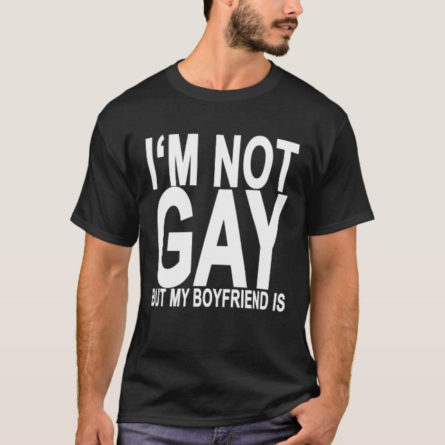 inte glad im men min pojkvän är T-tröja. .png T-shirt (Framsida)