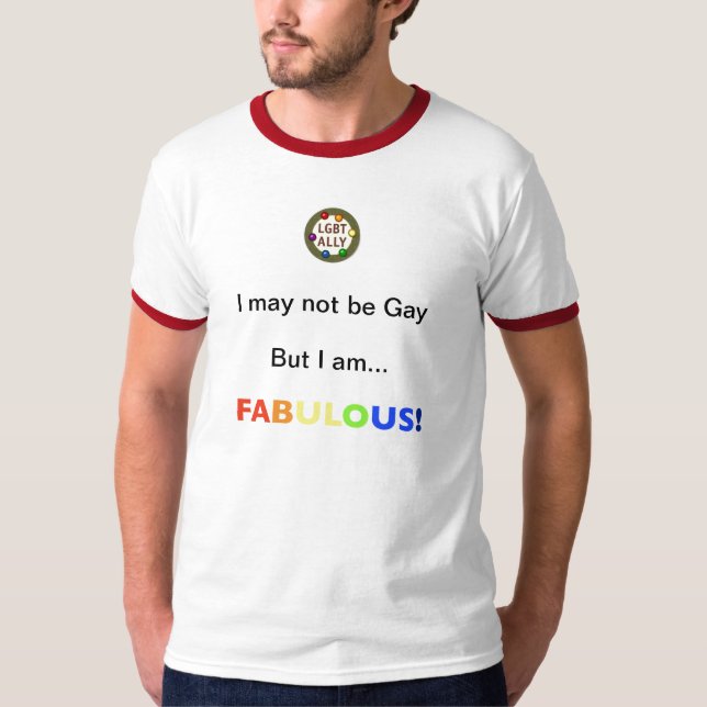 Inte glad, precis FAB (lgbtbundsförvanten) T-shirt (Framsida)