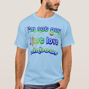 Inte glad utan kärlekregnbågeT-tröja T-shirt