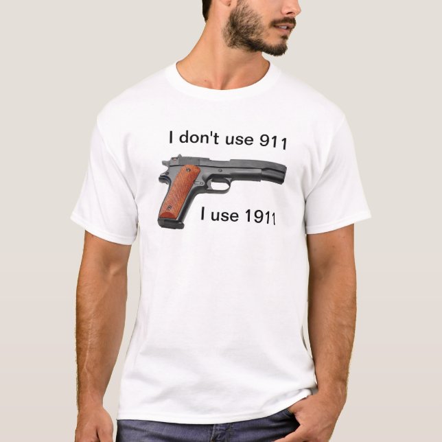 Inte gör använda 911 tee shirt (Framsida)