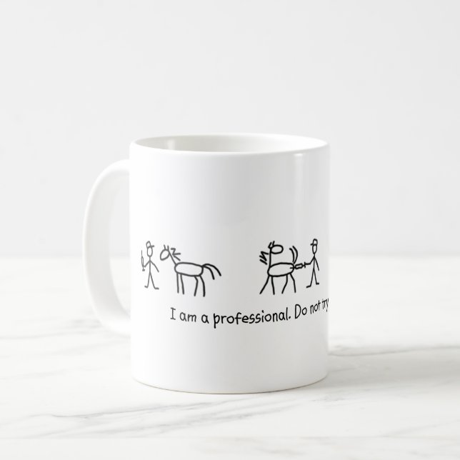 Inte gör försök denna hemmastadda (veterinär-) kaffemugg (Framsida vänster)