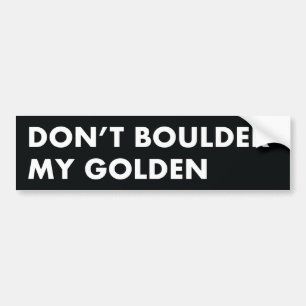Inte gör stenblocket min guld- bildekal