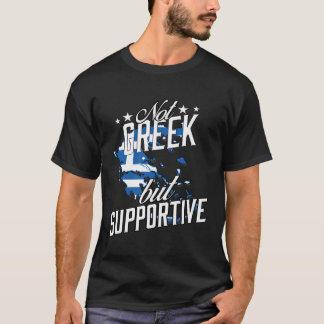 Inte grekiskt utan stödjande reseturism t shirt