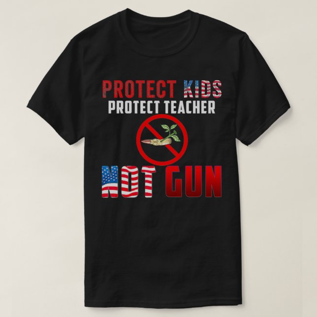 Inte Guns Protect Kids Protect Teacher T Shirt (Design framsida)