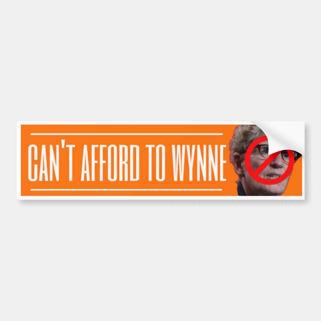 "Inte ha råd med till kan den Wynne" bildekalet Bildekal (Framsidan)
