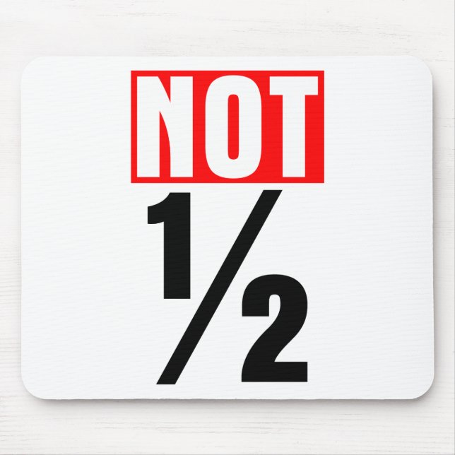 Inte hälften musmatta (Framsidan)
