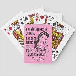 "Inte här att bedöma" anpassningsbarnamn & att Spelkort