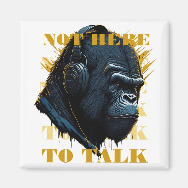 Inte här för att prata magnet (Framsidan)