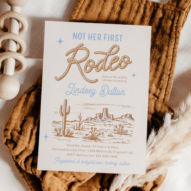 Inte hennes första inbjudan till Rodeo Baby Shower (Skapare uppladdad)