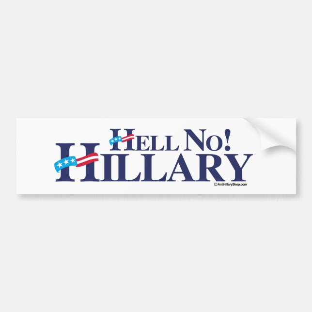 Inte Hillary - - Anti-Hillary - .png Bildekal (Framsidan)