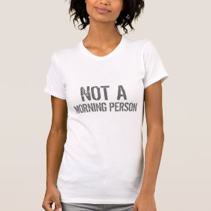 Inte hipster för högskola för morgonperson en t-shirt