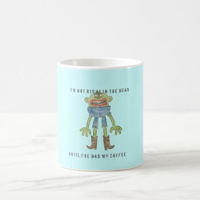 INTE HÖGER MUGG för KAFFE 6B [TÄNDA - blått], (Center)