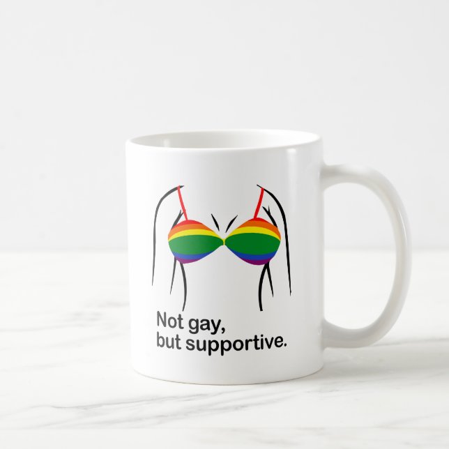 INTE HOMO MEN STÖDJANDE BRA -.png Kaffemugg (Höger)
