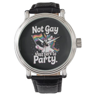 Inte homosexuell, bara här för att festa HBTQ HBTQ Armbandsur