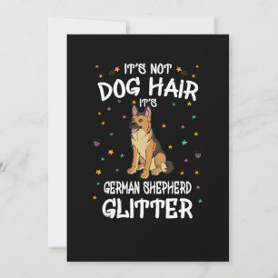 Inte Hund Hair den tyska shepherd Glitter Inbjudningar