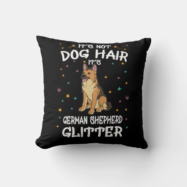 Inte Hund Hair den tyska shepherd Glitter Kudde (Framsida)