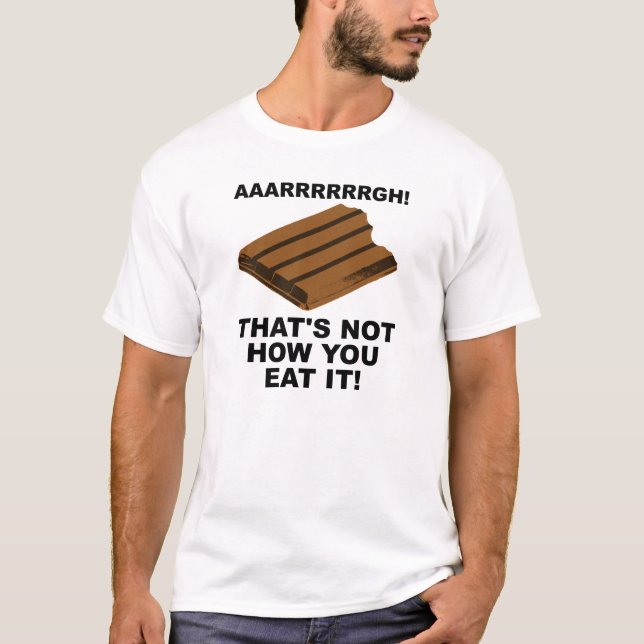 Inte hur du äter det rolig t-shirt (Framsida)