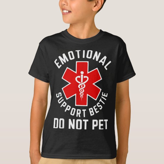 Inte husdjur emotionellt stöd bästa vän t shirt (Framsida)