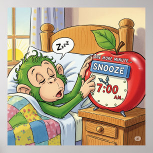 Inte i dag, Alarm - Sömnig 💤 i lågenergiläge 🙈 Poster