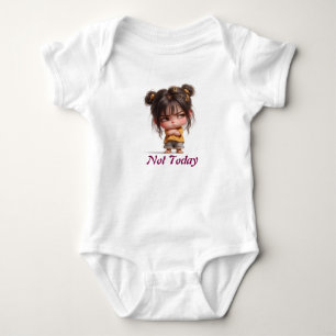 Inte i dag" Baby-baddräkt. T Shirt