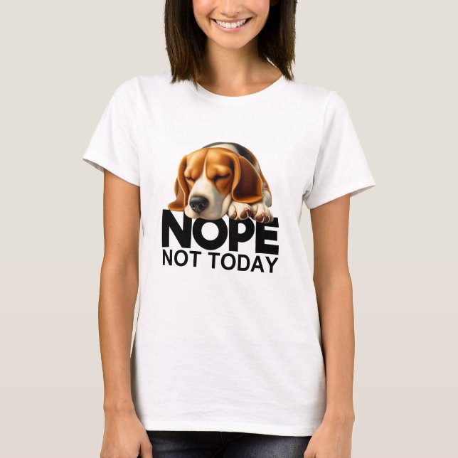 Inte i dag beagle t shirt (Framsida)