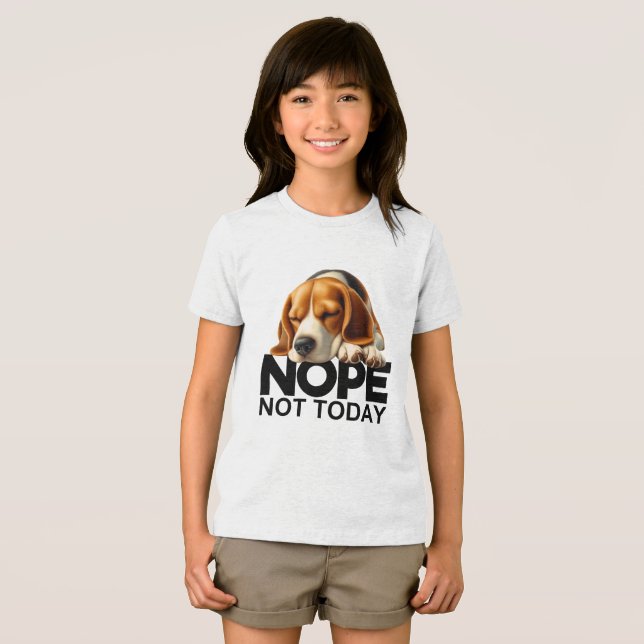 Inte i dag beagle t shirt (Framsida Full)