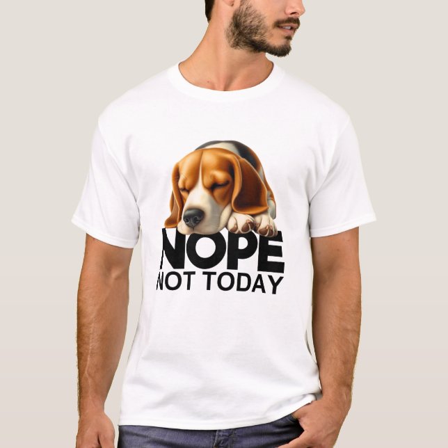 Inte i dag beagle t shirt (Framsida)