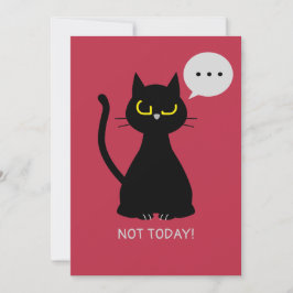 INTE I DAG! Bekvämt Grumpy Cat Greeting Card Julkort