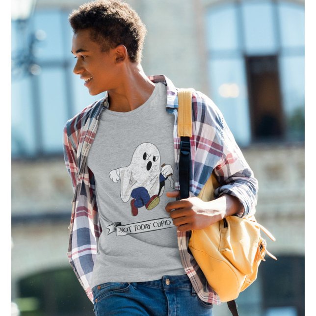 Inte i dag Cupid, anti-Valentindagen-funny Ghost T Shirt (Skapare uppladdad)