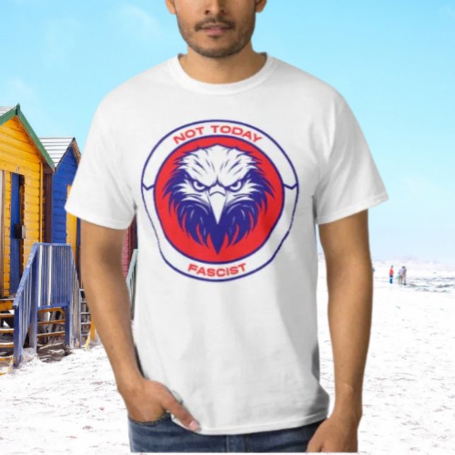 Inte i dag fascist - djärv patriotisk Eagle Shirt T (Skapare uppladdad)