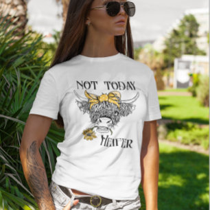 Inte i dag, Heifer Highland Cow Solrocute Cute T Shirt