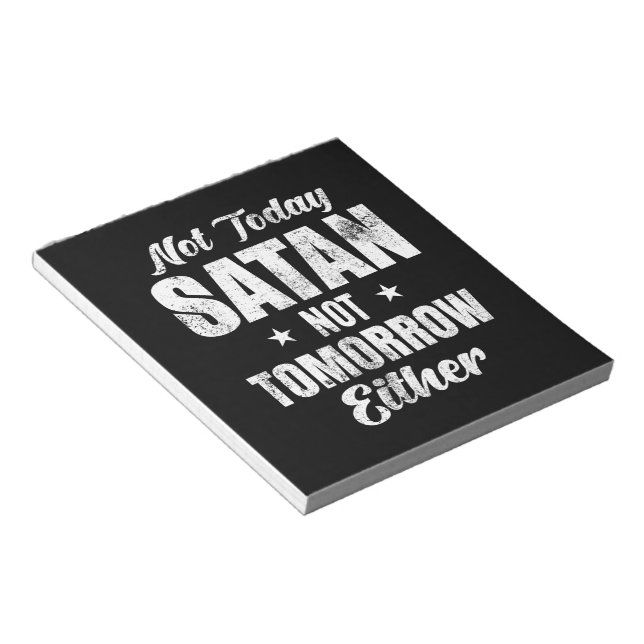 Inte i dag heller i morgon anteckningsblock (Vinklad)