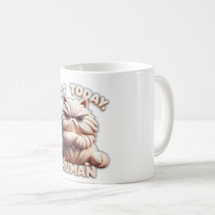 Inte i dag Human Grumpy Cat Funny Coffee Mugg