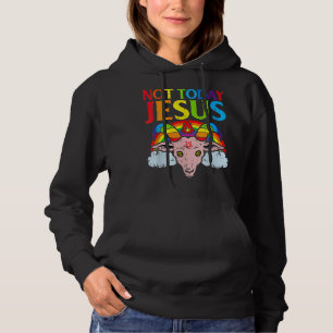 Inte i dag Jesus Rainbow Satanic Vintage Inte i da T Shirt