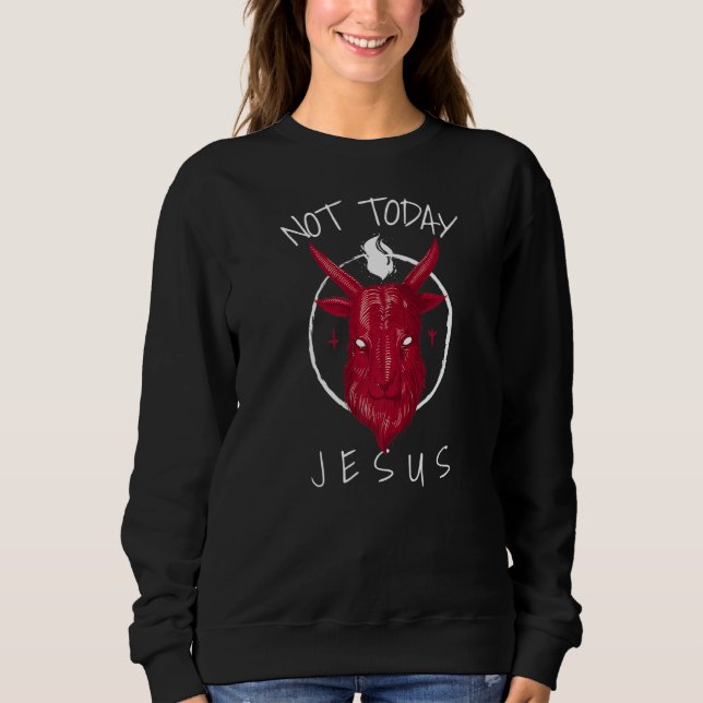 Inte i dag Jesus Satan Memor T Shirt (Framsida)