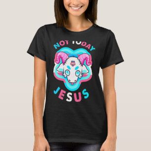 Inte i dag Jesus Transgender Lgbt Satan Goat T Shirt